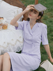 Natalie Chiffon Suit Midi Dress