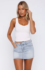 Bethany Denim Mini Skirt Light Blue