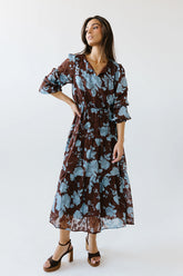 Cache Floral Midi Dress