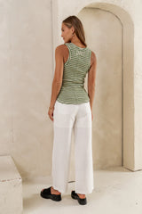 Sailor Striped Tank in Green