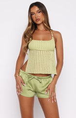 Spot The Difference Backless Top Matcha