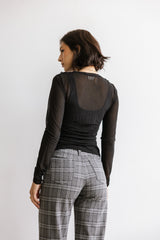 Marie Sheer Top in Black