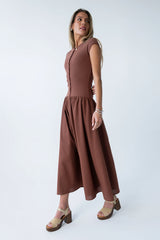 Bailee Maxi Dress in Red-Brown