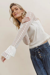Mars Lace Top in Cream
