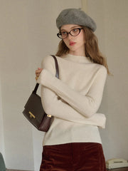 Abby Mock Neck Ribbed Sweater