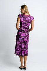 Cashe Lace Trim Maxi Dress