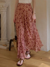 Elena Wave Edge Plaid Skirt