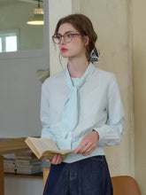 Alessia Round Neck Tie 100% Cotton Blouse