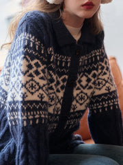 Vienna Fair Isle Cashmere Cardigan