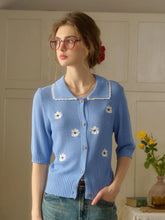 Cora Round Neck Embroidery Cardigan