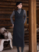 Emmie V-Neck Wool Sleeveless Dress