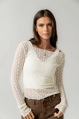 Rachel Lace Top in Ivory