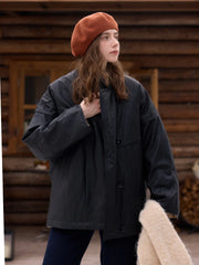 Cheyenne Faux Leather Down Jacket