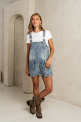 Koa Denim Mini Dress in Light Wash