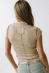 Kimberly Ribbed Top in Oatmeal
