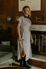 Andie Houndstooth Maxi Dress