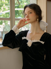 Nyla Square Neck 3D Rose Top