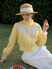 Zahara Stand Collar 100% Cotton Blouse