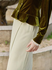 Giselle Midi Skirt-Apricot Green