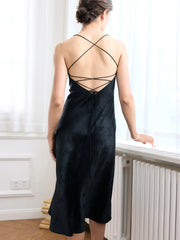 Henley Butterfly Dark Pattern Sling Dress