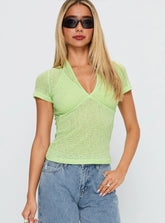 Mint Strap Detail Top