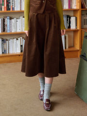Rosa A-Line Corduroy Skirt
