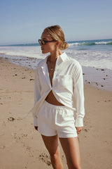 Lena Button Up in Ivory