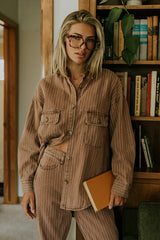 Shaylee Striped Button Up