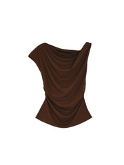 Andrea Off-shoulder Waist Lyocell Top