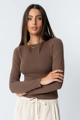Theresa Top in Brown
