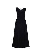 Jazlyn Round Neck Velvet Sleeveless Dress
