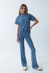 Jannet Striped Top in Navy