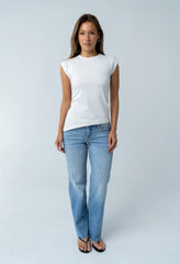Johny Asymmetrical Top in White