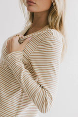August Striped Ribbed Top