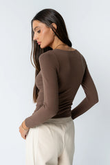 Theresa Top in Brown