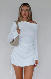 Moment For Life Long Sleeve Mini Dress Cream