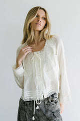 Taylor Sheer Blouse in Ivory