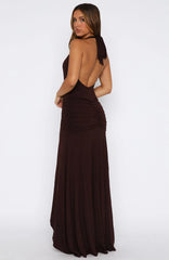 Grande Dame Maxi Dress Chocolate