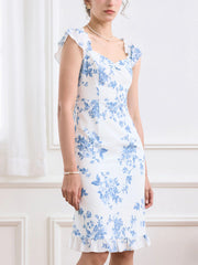 Julieta Ruffle Sleeve Slim Dress