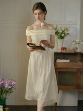 Madeleine Solid Color One Shoulder Casual Dress (No Rose Choker)