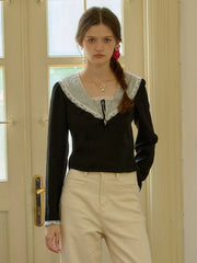 Bella Retro V-neck Short Blouse