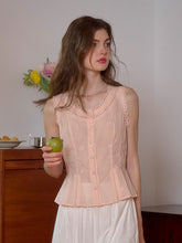 Lynn Round Neck Sleeveless 100% Cotton Blouse