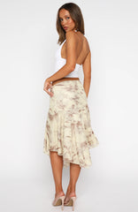 Summer In Bali Midi Skirt Golden Dusk