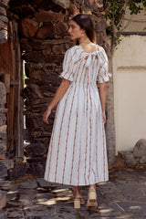 Effie Embroidered Midi Dress