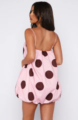 Gravity Lost Mini Dress Pink Polka Dot