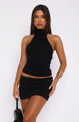 Landslide Knit Top Black