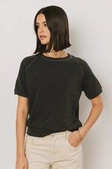 Pauly Short Sleeve Top in Black