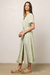Kade Floral Midi Dress in Sage