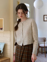 Dayana Round Neck 100% Wool Cardigan