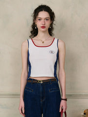 Ophelia Round Neck SR Logo Camisole Top